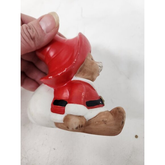 Vintage Homco Christmas Paddington Bear Santa Ceramic Figurine Holiday Decor - Picture 7 of 11